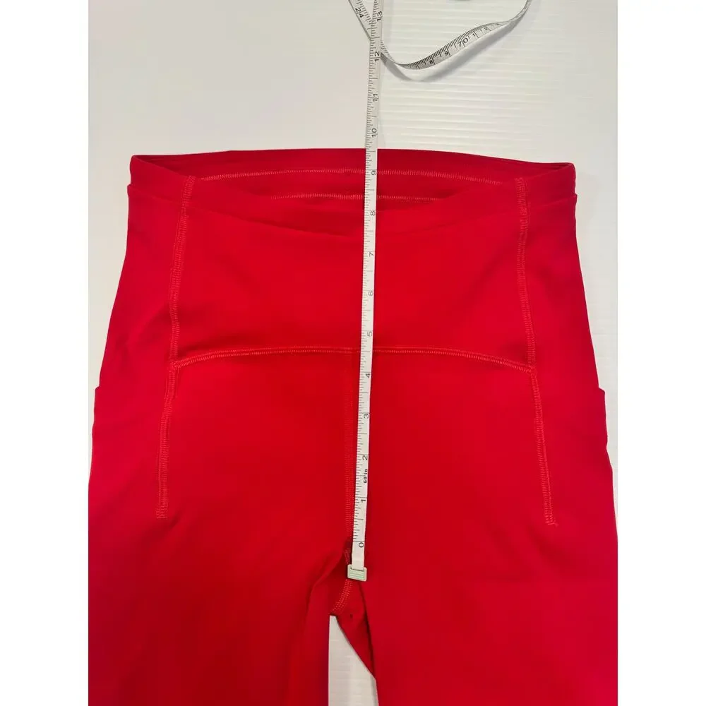 Lululemon Swift Speed High Rise Crop 21" Leggings 2 Dark Red Run Pockets Pilates - Picture 12 of 16